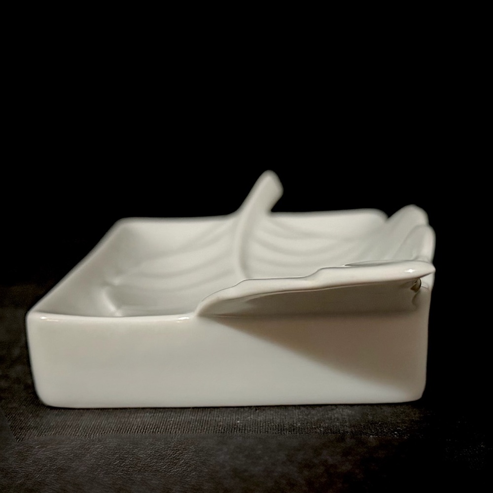 Vintage Rosenthal Studio Linie White Leaf Porcelain Soap Dish Germany EUC - Picture 3 of 9